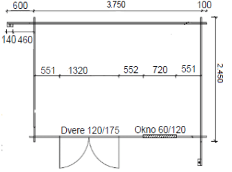 záhradná chatka 970 podorys_395x245