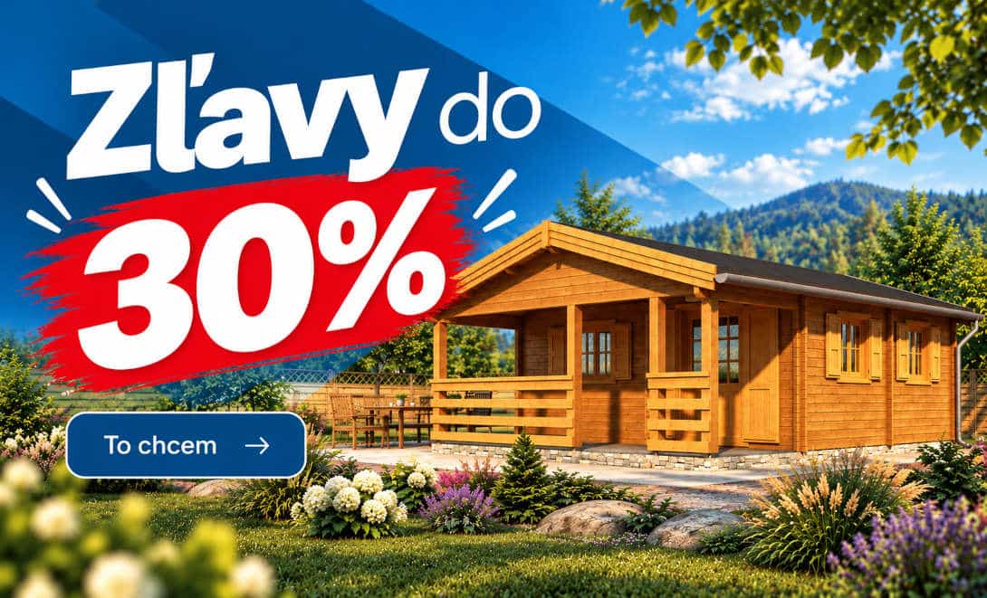 Zľavy do 30 % na drevené chaty Drevodom